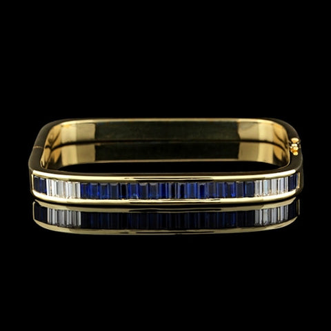Sapphire & Diamond Bangle Bracelet