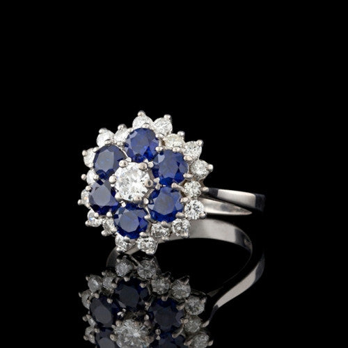 1.20ct tw Sapphire & Diamond 18KT Ring
