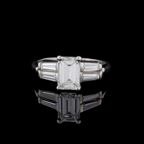 1.72ct tw Emerald Cut GIA Diamond Ring