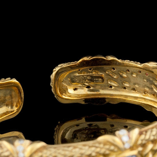 Judith Ripka Sapphire & Diamond Cuff Bracelet