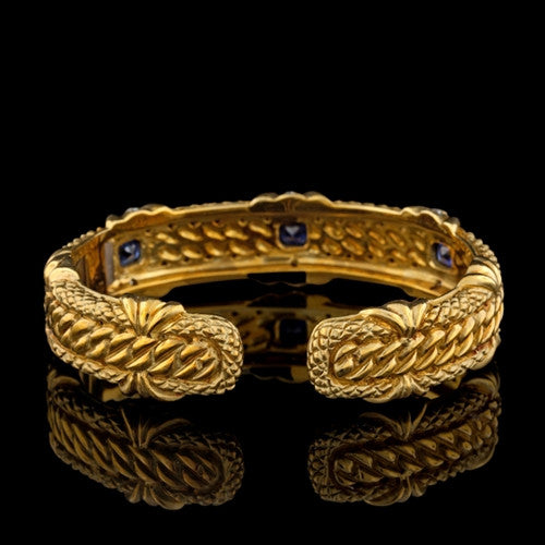 Judith Ripka Sapphire & Diamond Cuff Bracelet