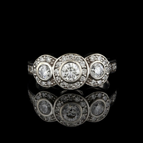 0.96ct tw Bezel Set Diamond Ring