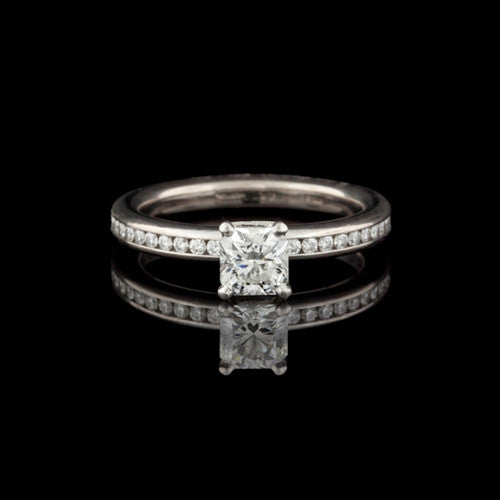 1.02ct tw Hearts on Fire Cushion Cut Diamond Ring