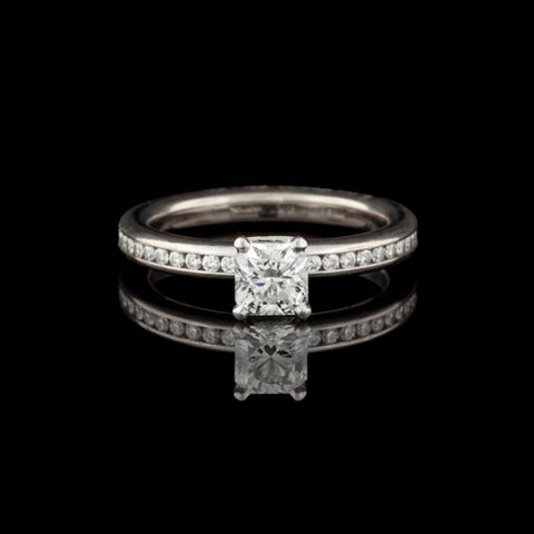 1.02ct tw Hearts on Fire Cushion Cut Diamond Ring