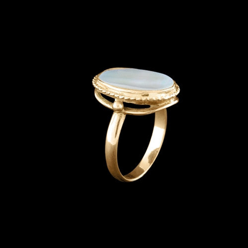 Vintage Mother of Pearl Ring & Earrings Set