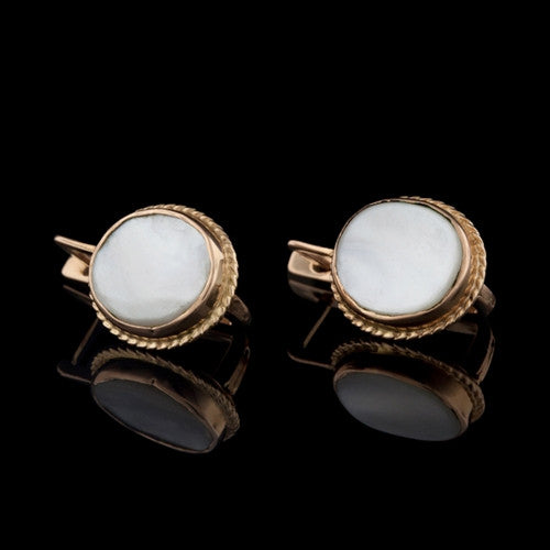 Vintage Mother of Pearl Ring & Earrings Set