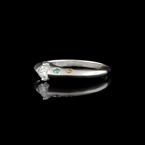 Diamond & Colored Diamond 14Kt Ring