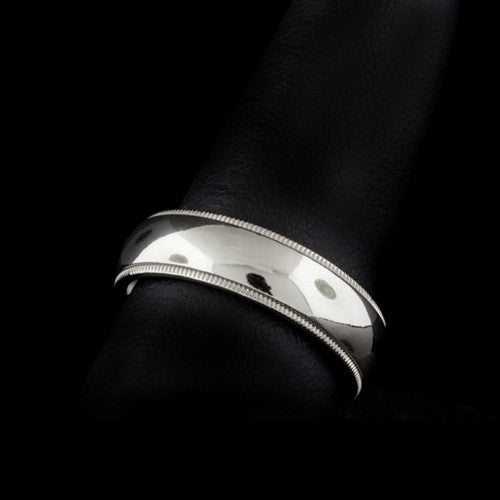 Tiffany & Co. Milgrain Platinum Band