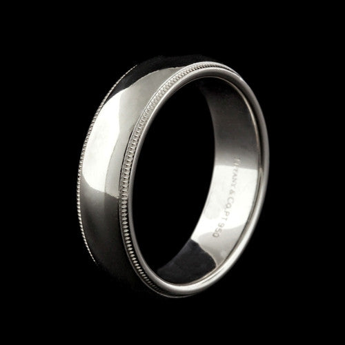 Tiffany & Co. Milgrain Platinum Band