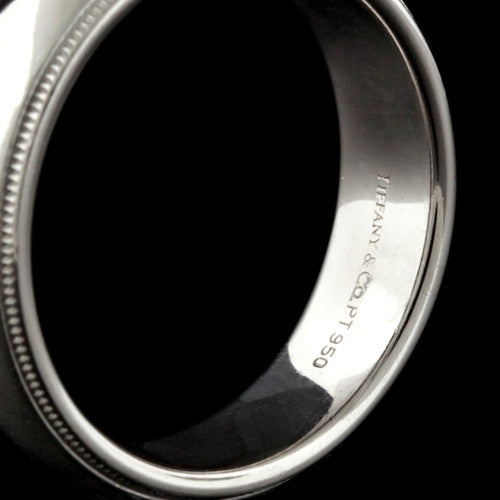 Tiffany & Co. Milgrain Platinum Band