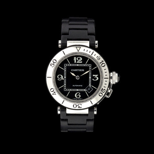 Cartier Pasha Stainless Steel & Rubber Watch