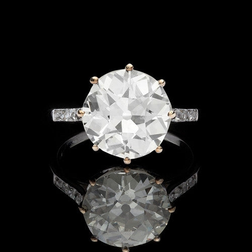 4.48ct tw Old Mine Cut Diamond Ring