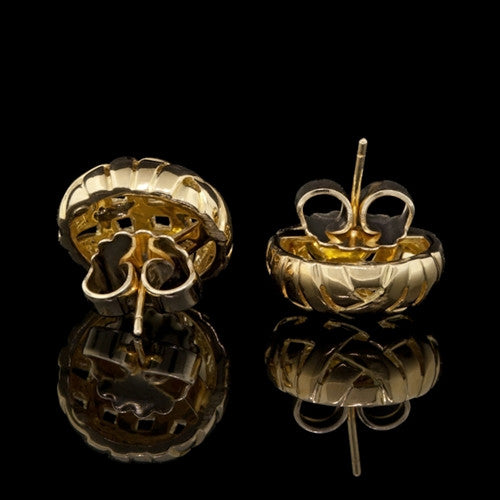 Tiffany & Co. 18Kt Woven Button Earrings