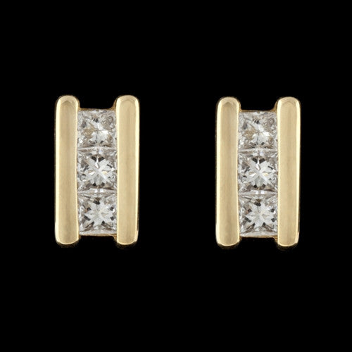 1.20ct tw Diamond Bar Earrings