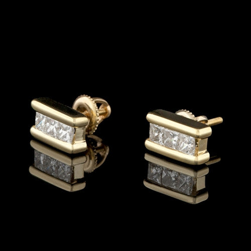 1.20ct tw Diamond Bar Earrings