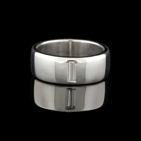 Platinum & Diamond Band Ring