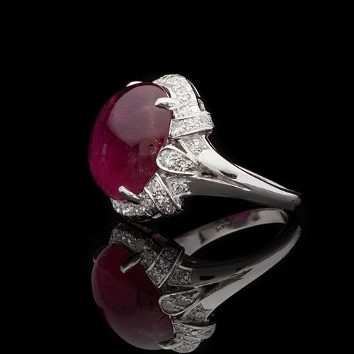 9.25ct Pink Tourmaline & Diamond Cocktail Ring