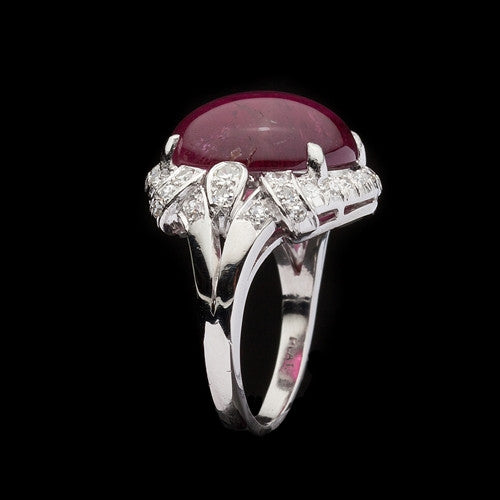 9.25ct Pink Tourmaline & Diamond Cocktail Ring