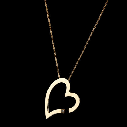 Vintage DVF Open Heart Diamond Necklace