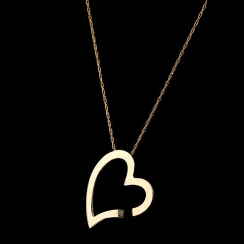 Vintage DVF Open Heart Diamond Necklace