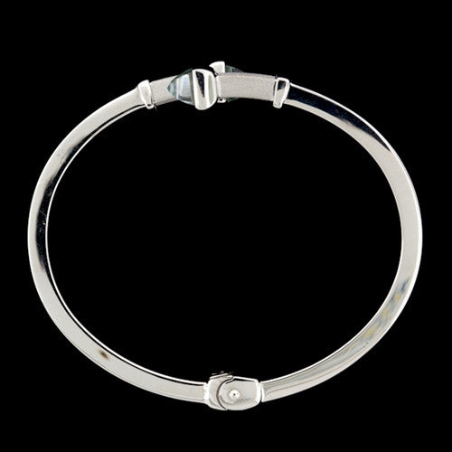 Blue Topaz 18Kt Bangle Bracelet
