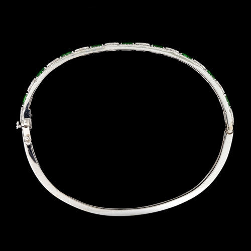 Diamond & Tsavorite Bangle Bracelet