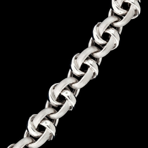 18Kt White Gold Knot Link Bracelet