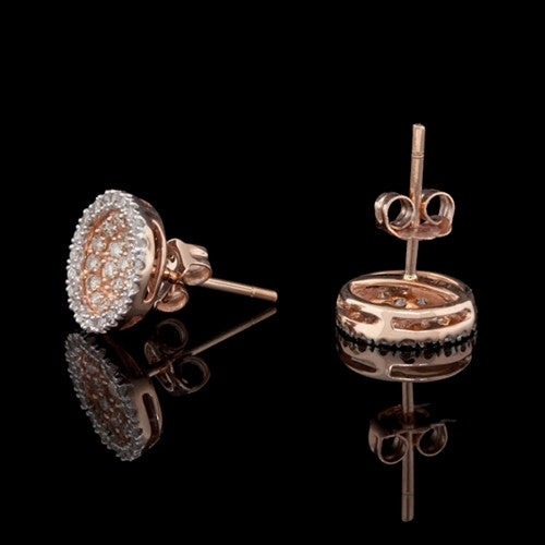 Rose Gold Diamond Stud Earrings