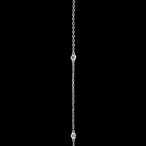 Pink Sapphires by the Yard Style Necklace