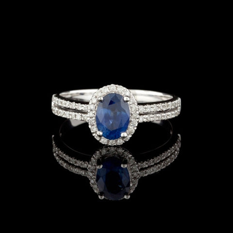 0.95ct Sapphire & Diamond Ring