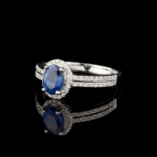 0.95ct Sapphire & Diamond Ring