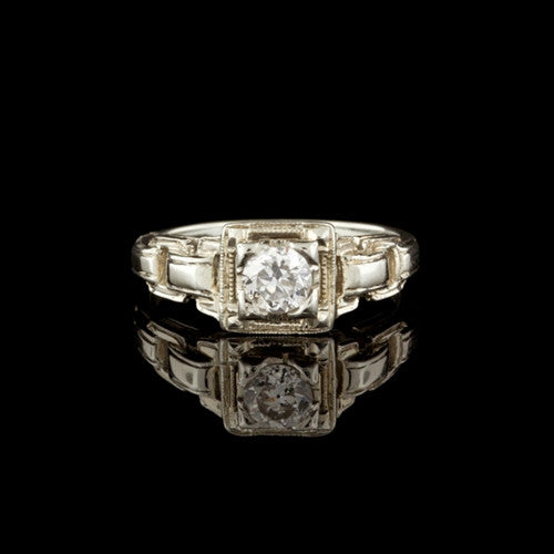 Vintage 0.30ct Old Mine Cut Diamond Ring