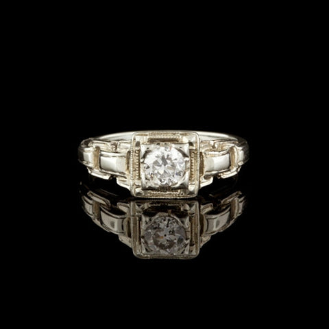 Vintage 0.30ct Old Mine Cut Diamond Ring