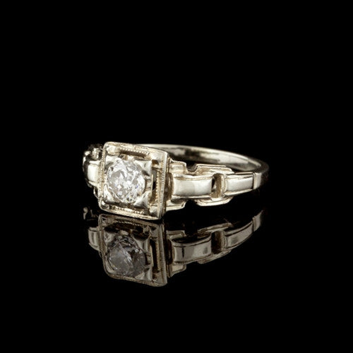 Vintage 0.30ct Old Mine Cut Diamond Ring