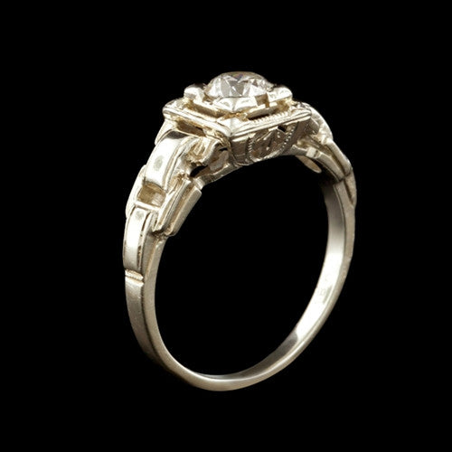 Vintage 0.30ct Old Mine Cut Diamond Ring