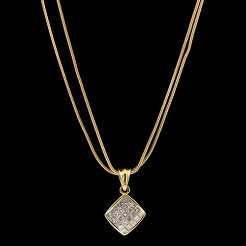 1.25ct tw Square Diamond Pendant Necklace
