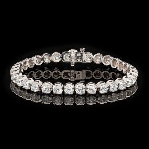 10.66 carat White Gold Diamond Tennis Bracelet