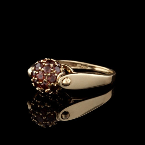 Vintage Garnet Sphere Cocktail Ring