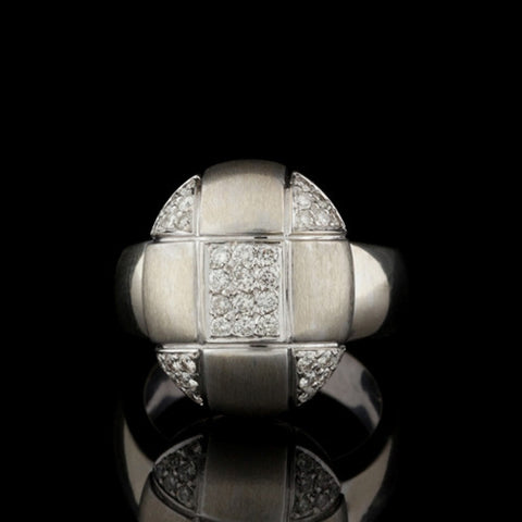 0.50ct tw Brushed White Gold Diamond Ring