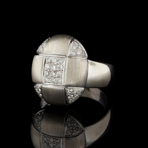 0.50ct tw Brushed White Gold Diamond Ring