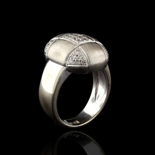 0.50ct tw Brushed White Gold Diamond Ring