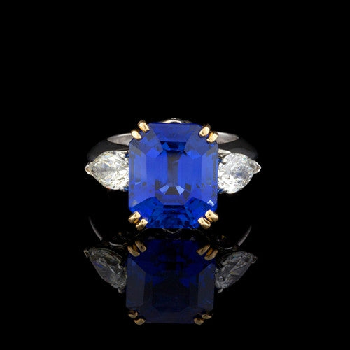 Bulgari 13.61ct Sapphire & Diamond Ring