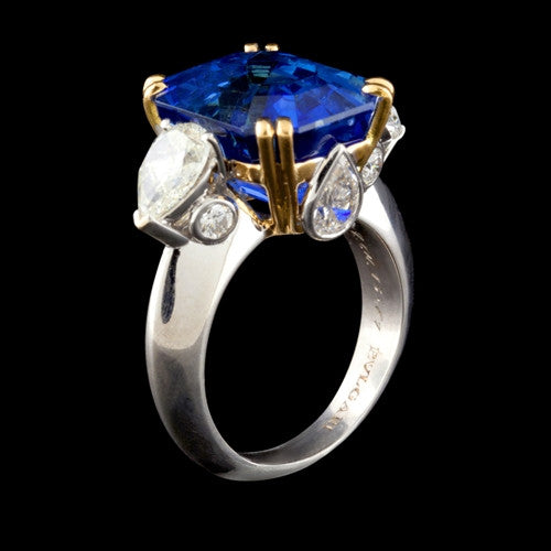 Bulgari 13.61ct Sapphire & Diamond Ring