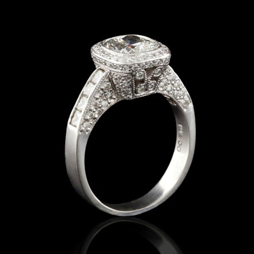 2.22ct tw JB Star Cushion Cut Diamond Ring