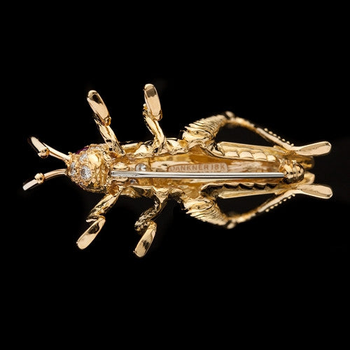 Dankner 18Kt Diamond Grasshopper Brooch