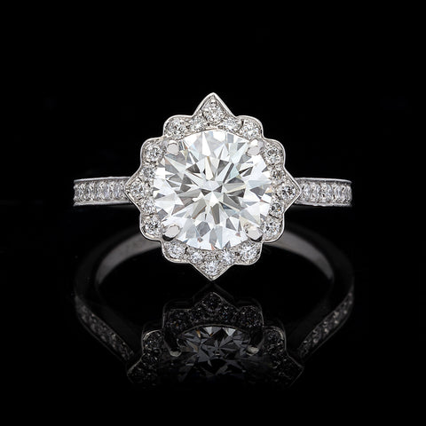 GIA 2.01-ct H/VS1 Diamond Platinum Engagement Ring