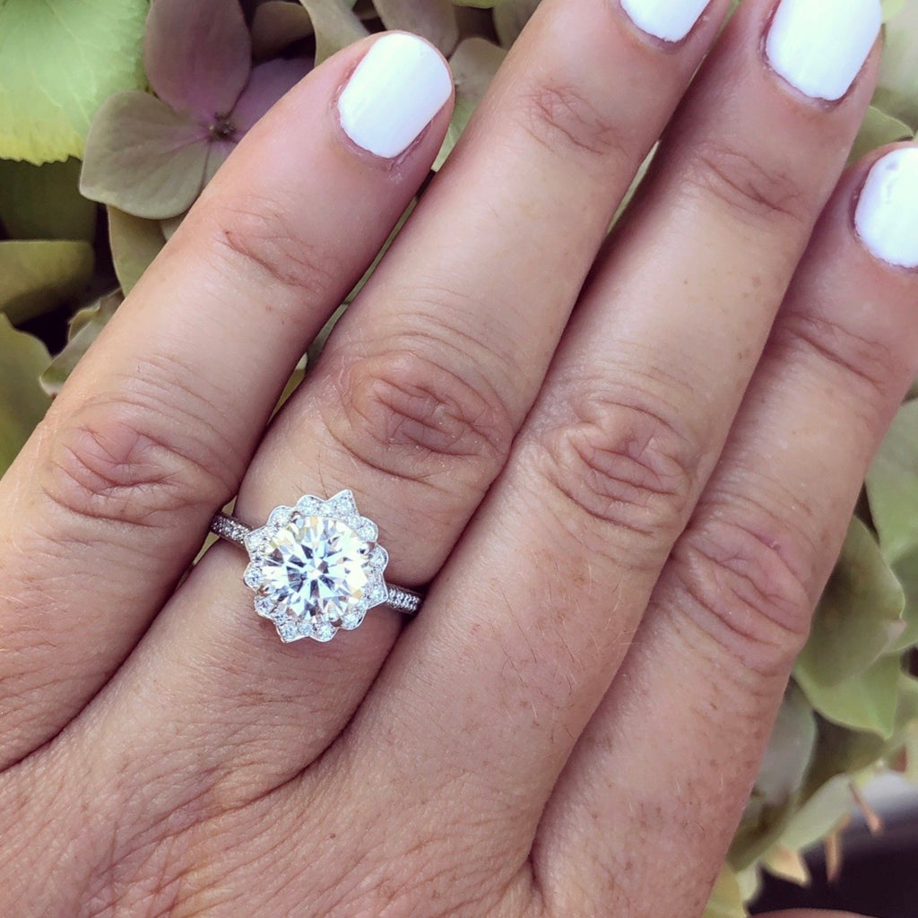 GIA 2.01-ct H/VS1 Diamond Platinum Engagement Ring