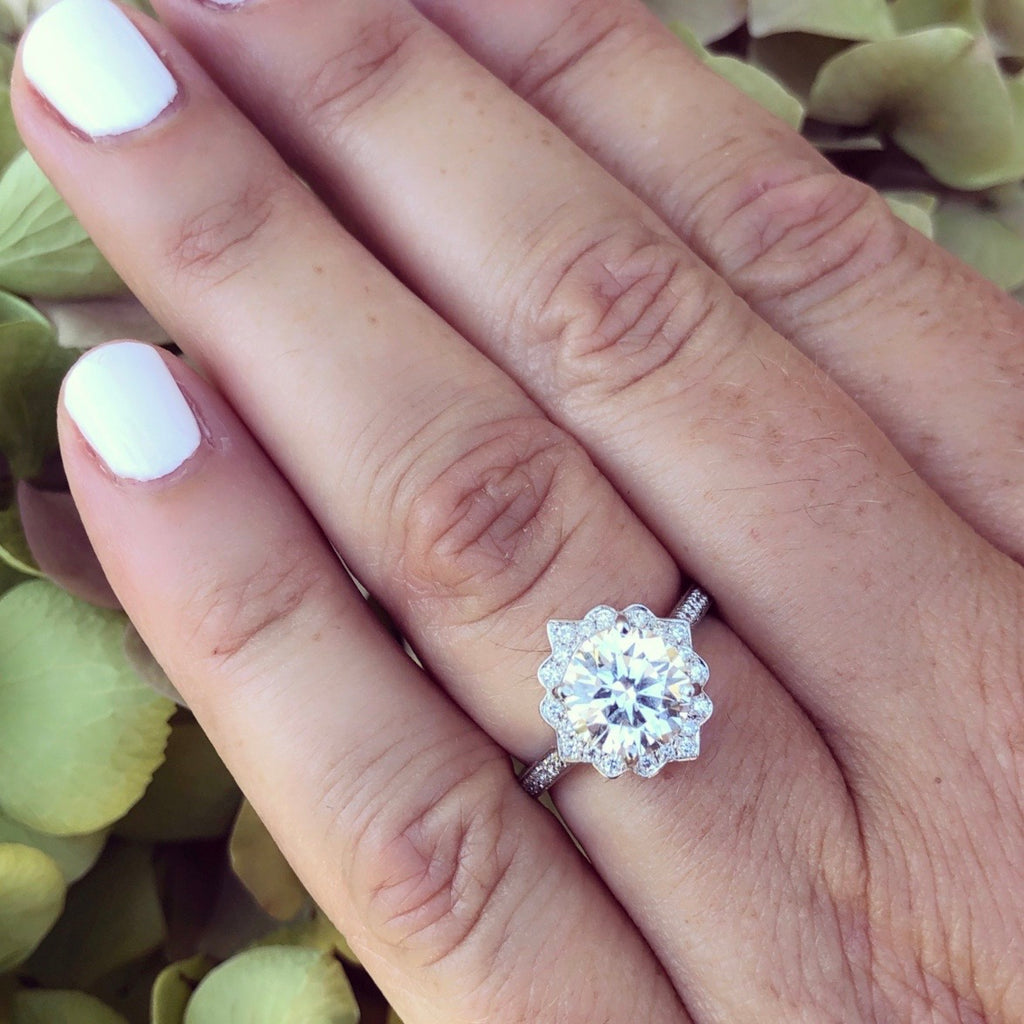 GIA 2.01-ct H/VS1 Diamond Platinum Engagement Ring