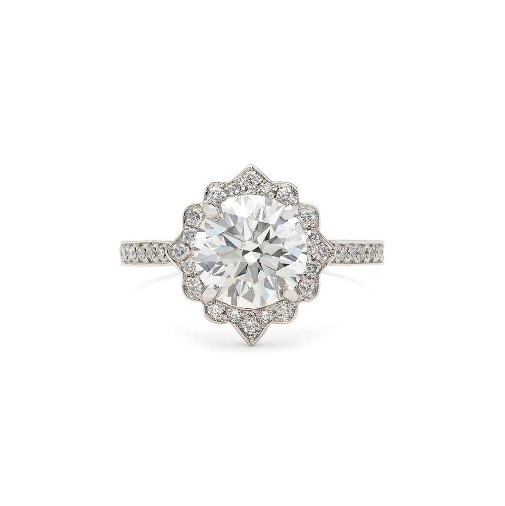 GIA 2.01-ct H/VS1 Diamond Platinum Engagement Ring