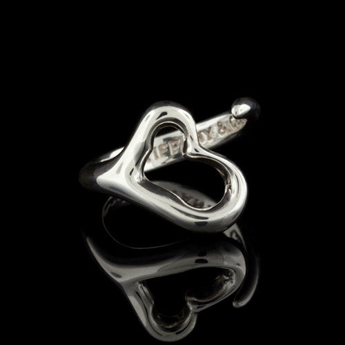 Tiffany & Co. Peretti Silver Open Heart Ring